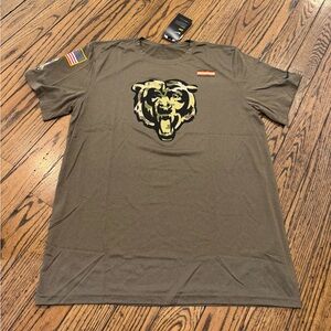 Chicago Bears Nike Olive Green Knit Short Sleeve Tee